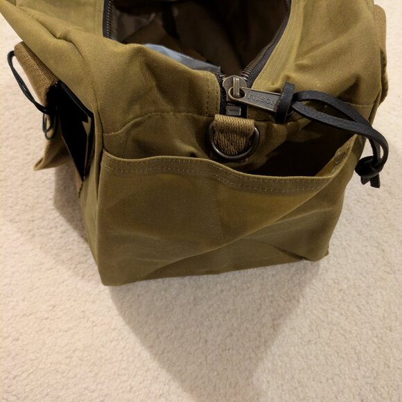 Filson Small Tin Cloth Duffle Bag in Dark Tan - Picture 7 of 11